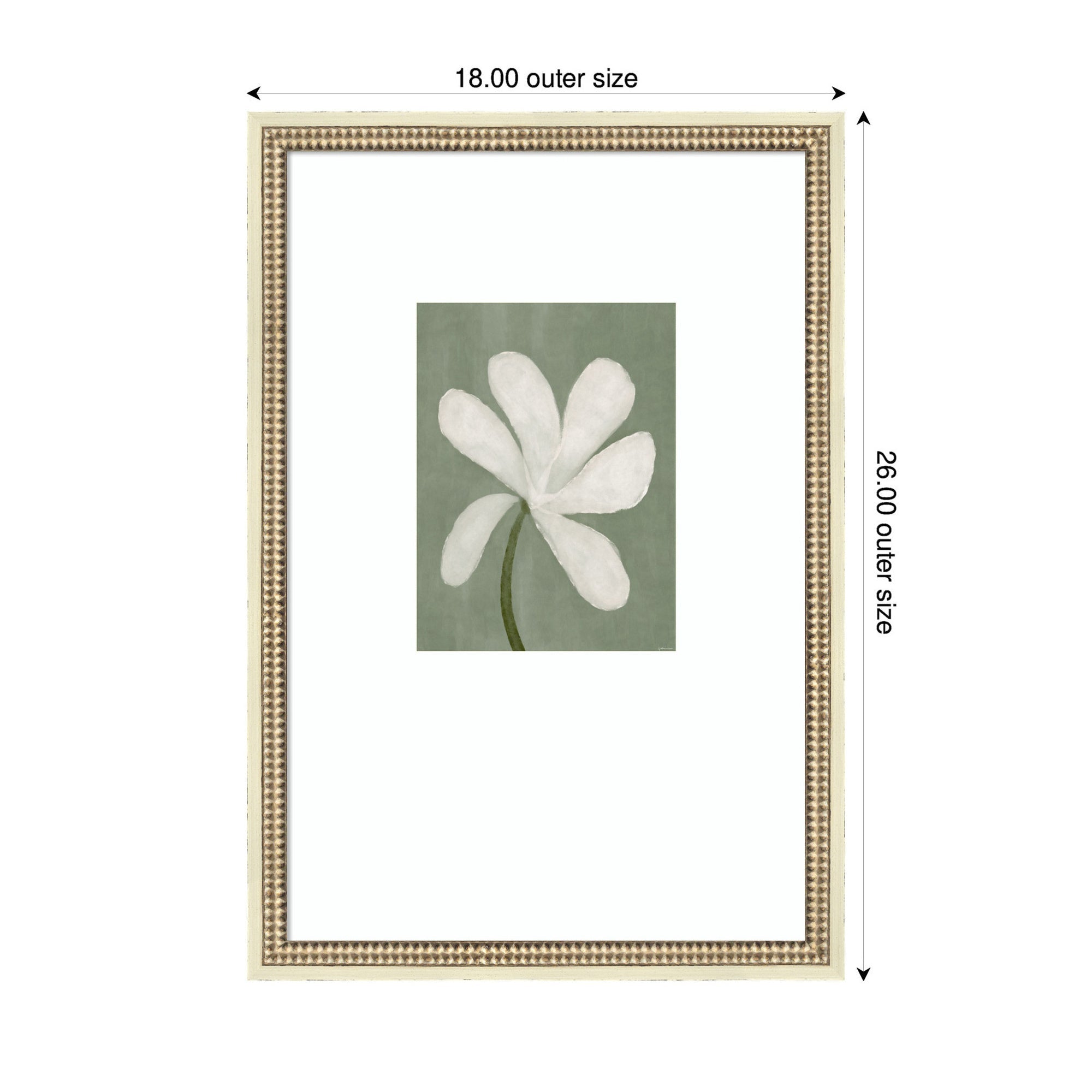 White Floral by Gabrielly Guedes Framed Wall Art Print