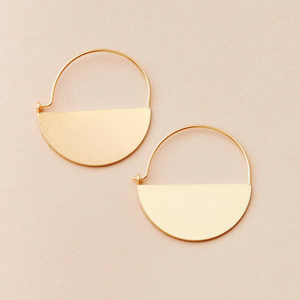 Refined Earring Collection - Lunar Hoop/Gold