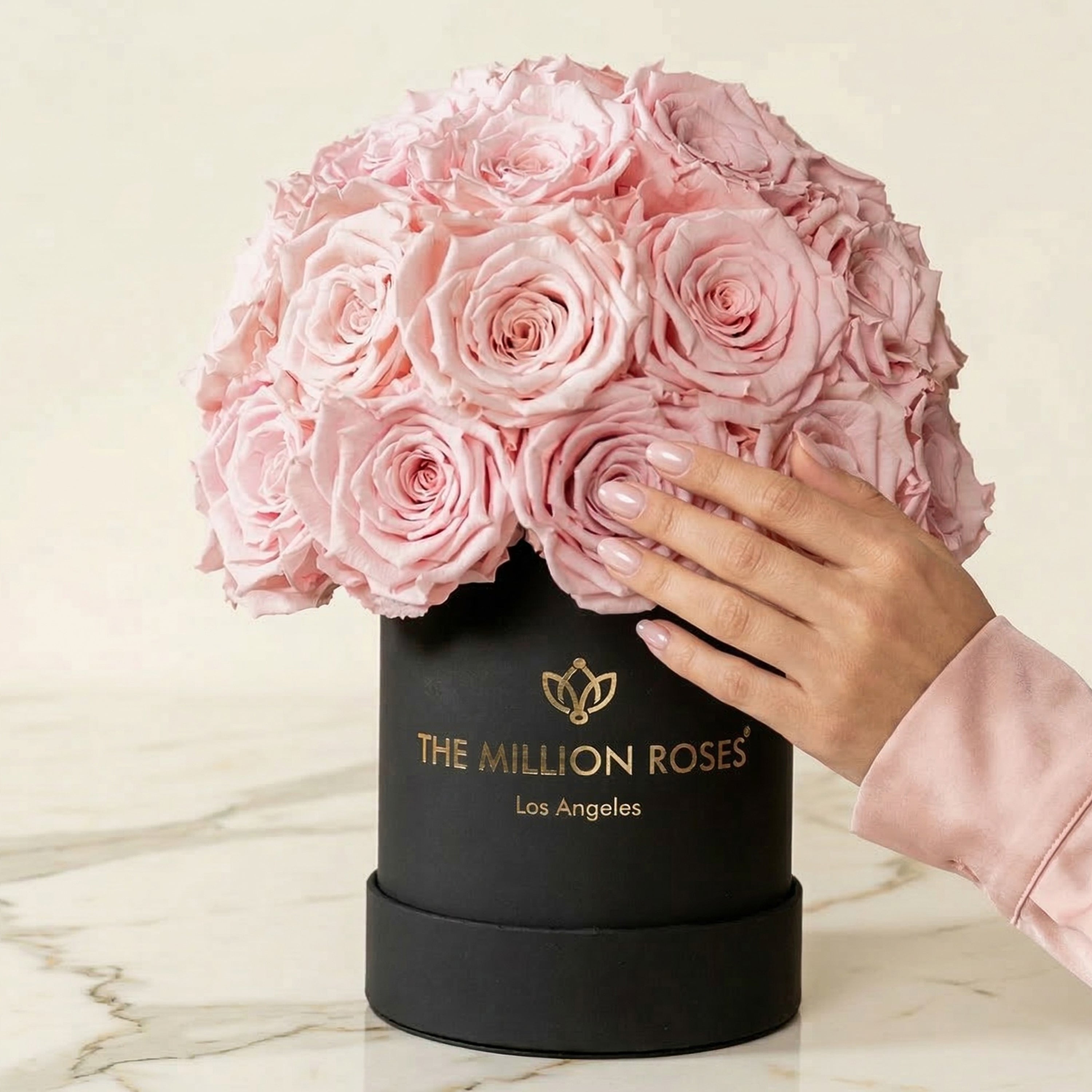 Essence Black Superdome Box | Light Pink Roses