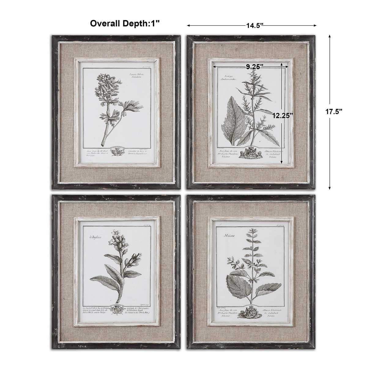 Casual Grey Study Framed Prints - Set of 4