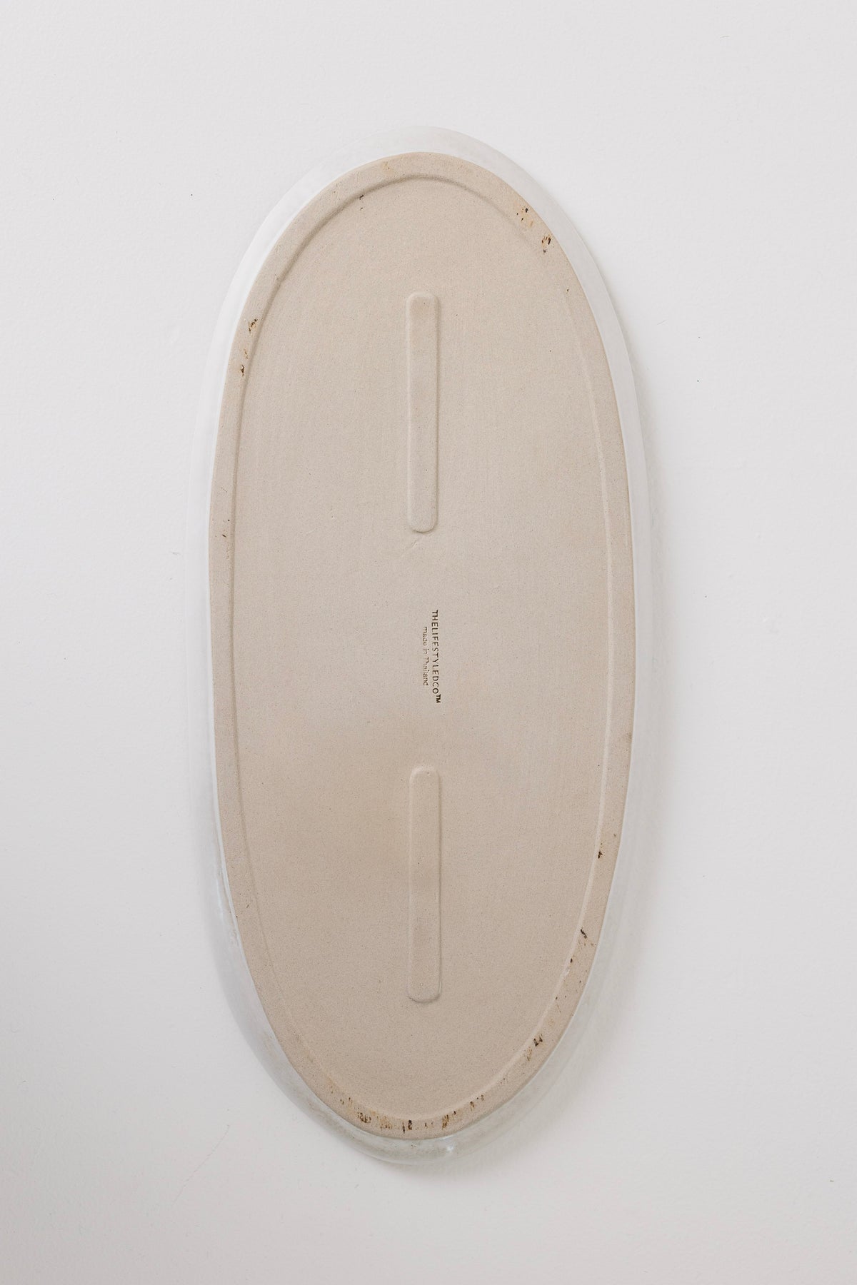 Ines Oval Lipped Serving Plate - Matte White - Set of 2