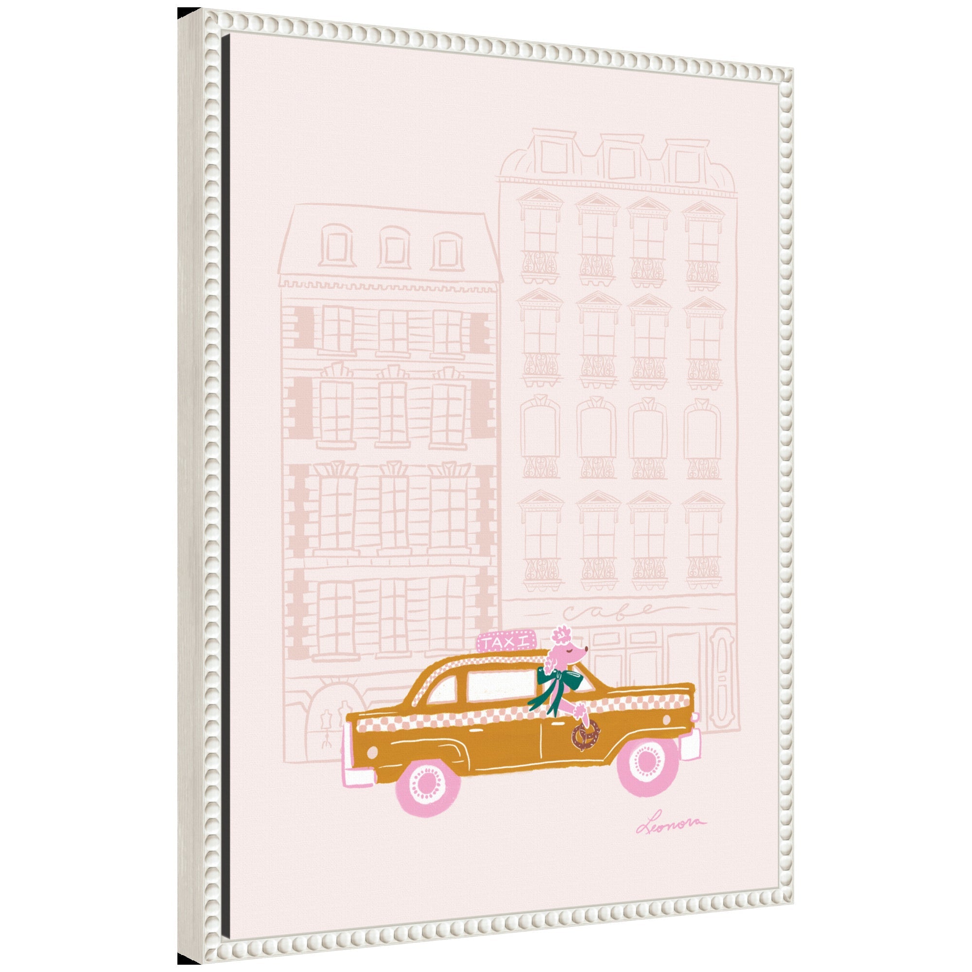 Sylvie Beaded NYC Joy Ride Framed Canvas by Yellow Heart Art