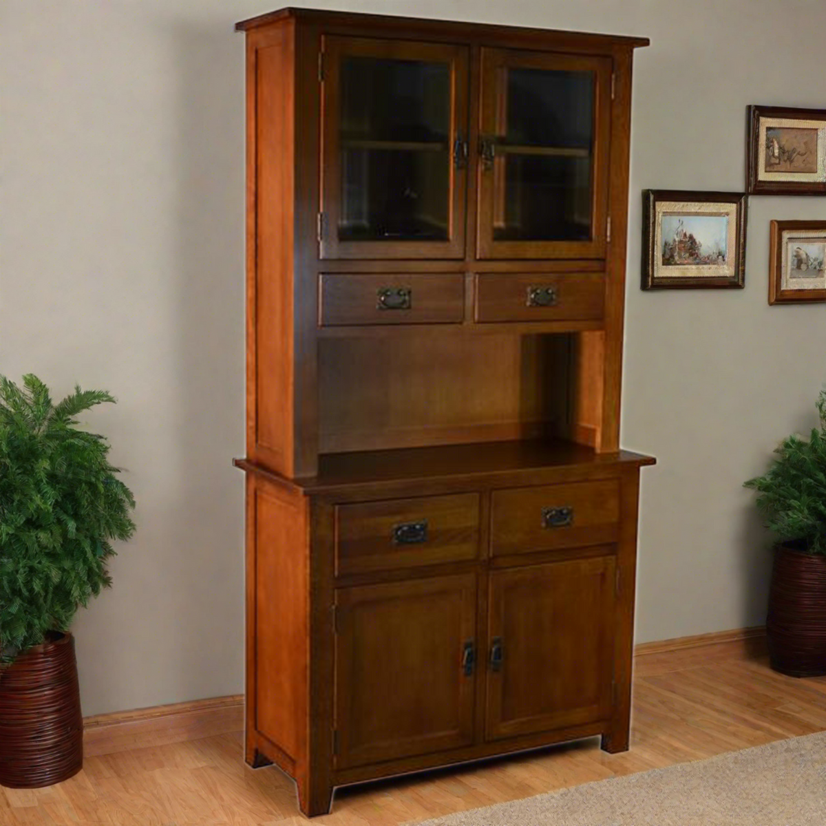 Pre-Order Mission 4 Door & 4 Drawer China Cabinet - Michael's Cherry