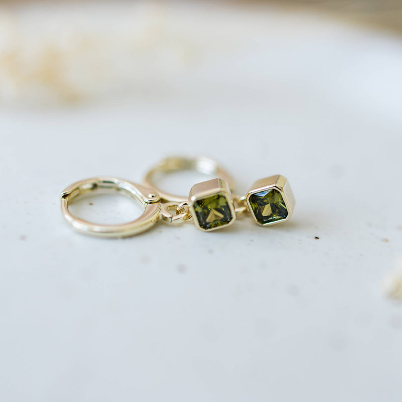Prism Hoops-Moss Green