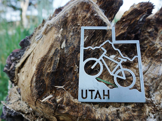 Utah State Mountain Biking Ornament