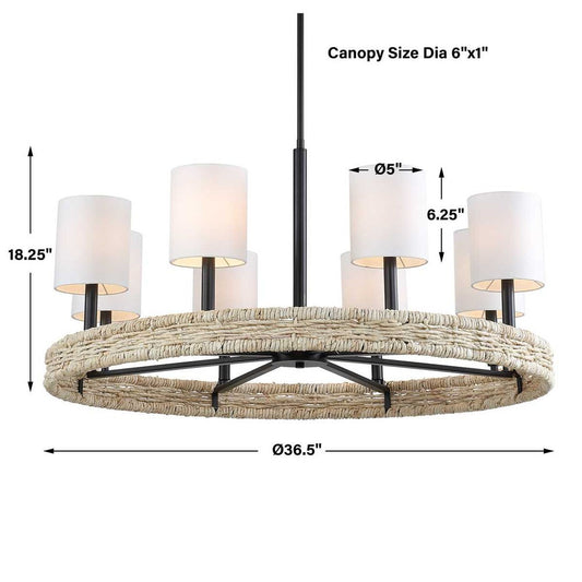 Chloe Rattan Chandelier