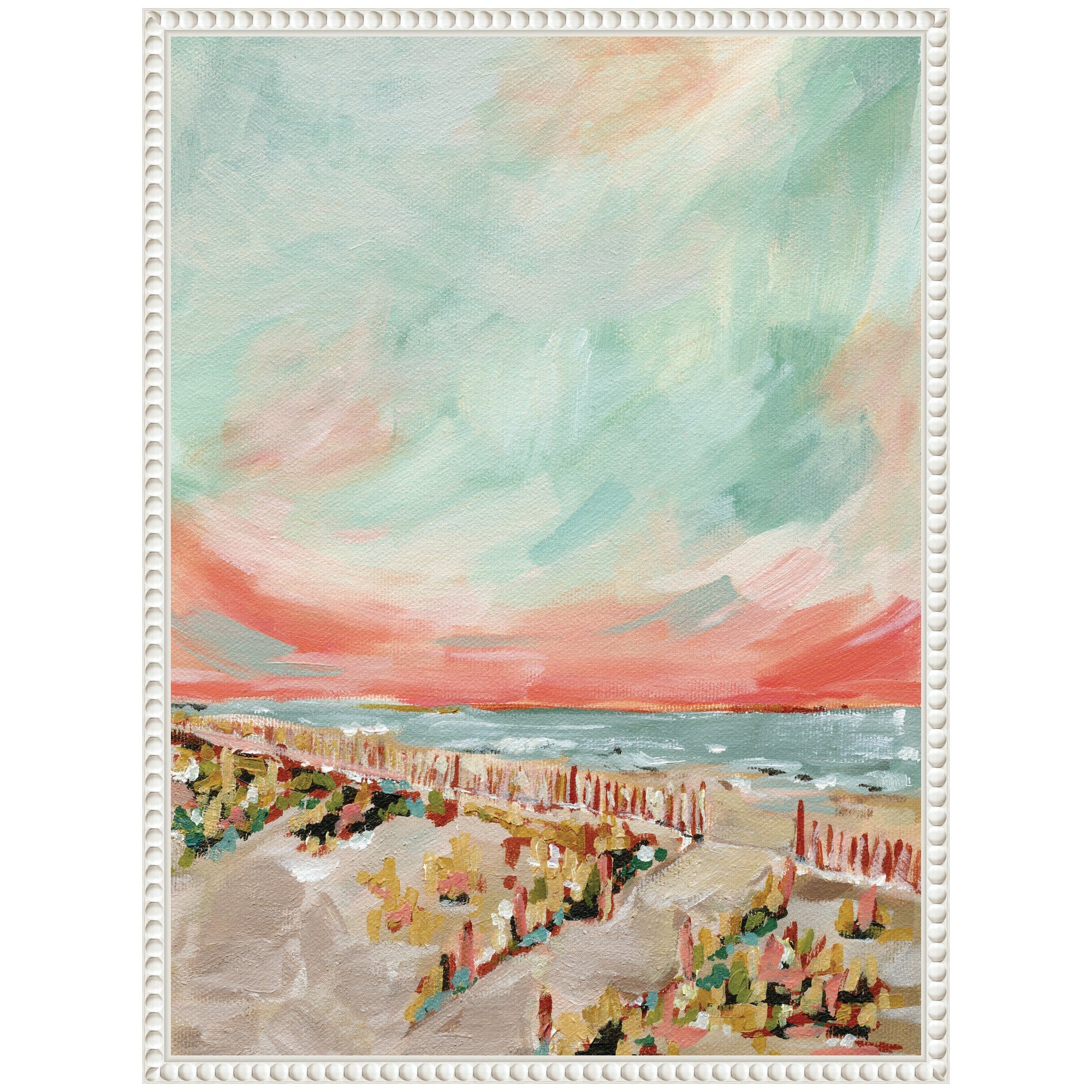 Sylvie Landscape 03 Beach Framed Canvas by Annie Quigley