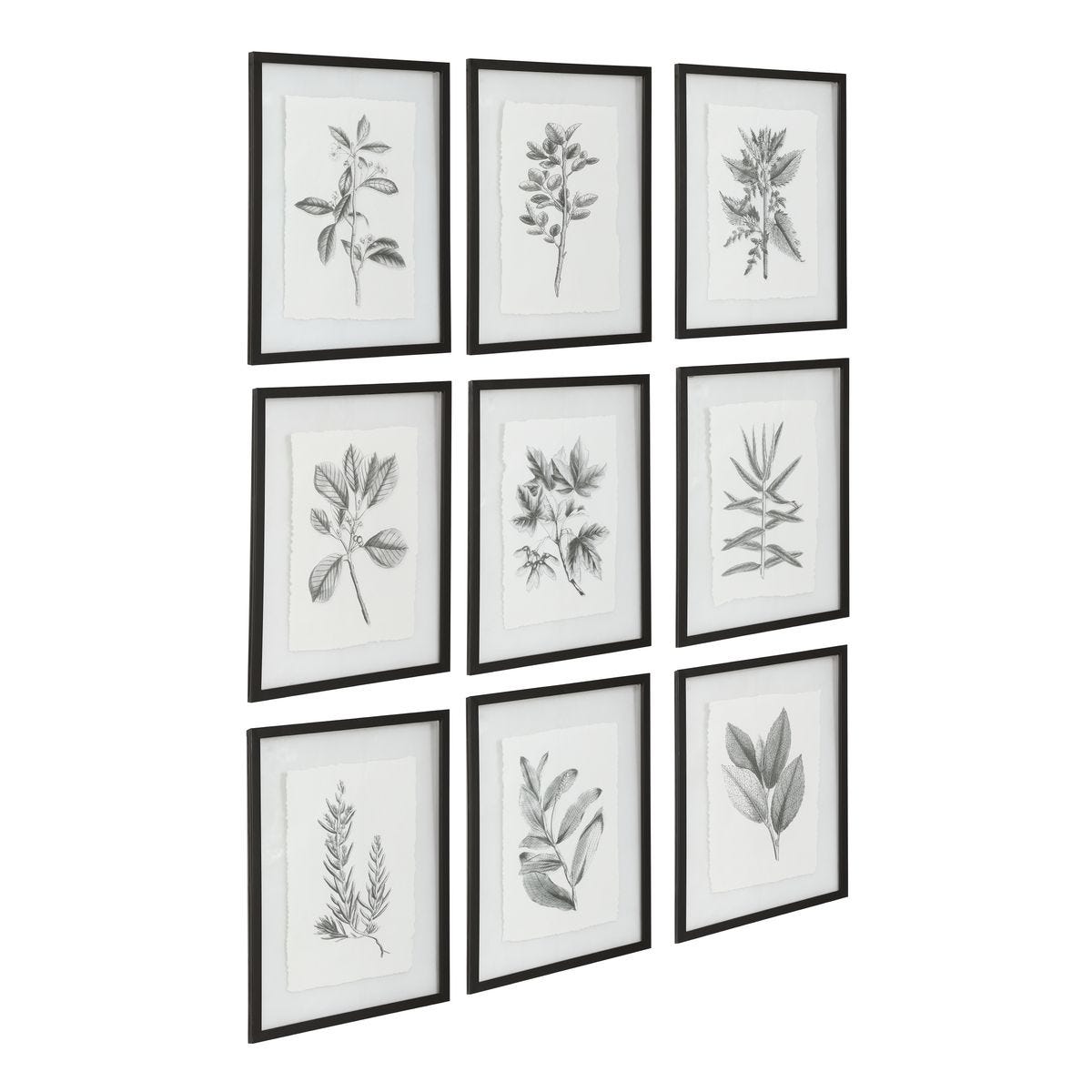 Farmhouse Florals Framed Prints - Set of 9