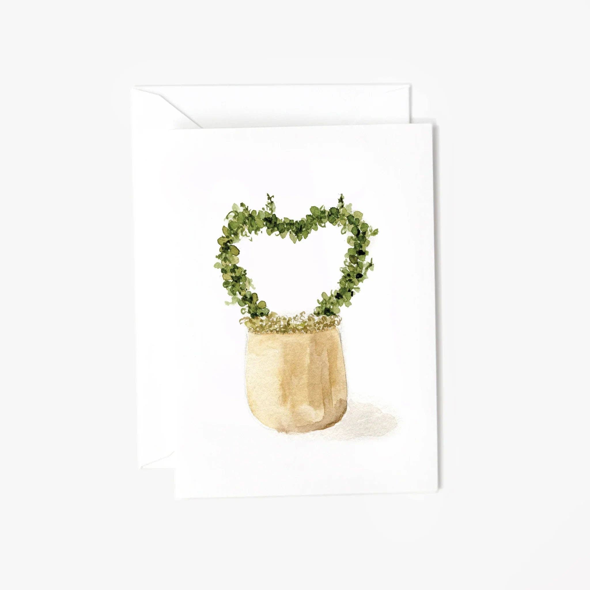 Heart topiary mini enclosure notecard