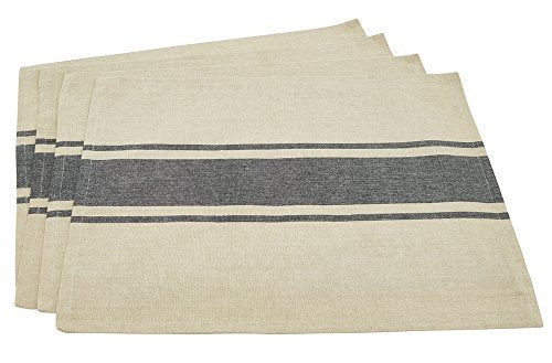 Fennco Styles Aulaire Banded Design 100% Cotton Table Runner 16" W x 72" L - Striped Table Cover for Home, Dining Room Decor, Banquets, Family Gathering and Special Occasion