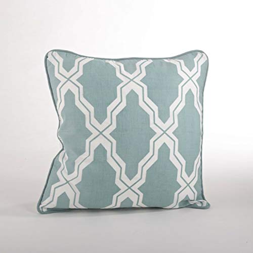 Fennco Styles Yasmina Moroccan Decorative Down Filled Linen Blend Throw Pillow, 18-inch Square