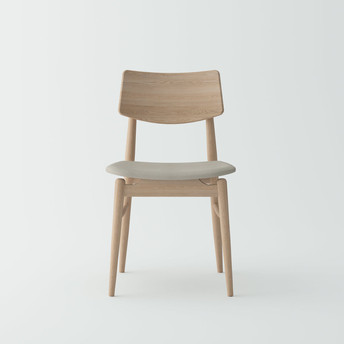 Isabella Mid Century Dining chair - Solid Oak Wood and Fabric seat