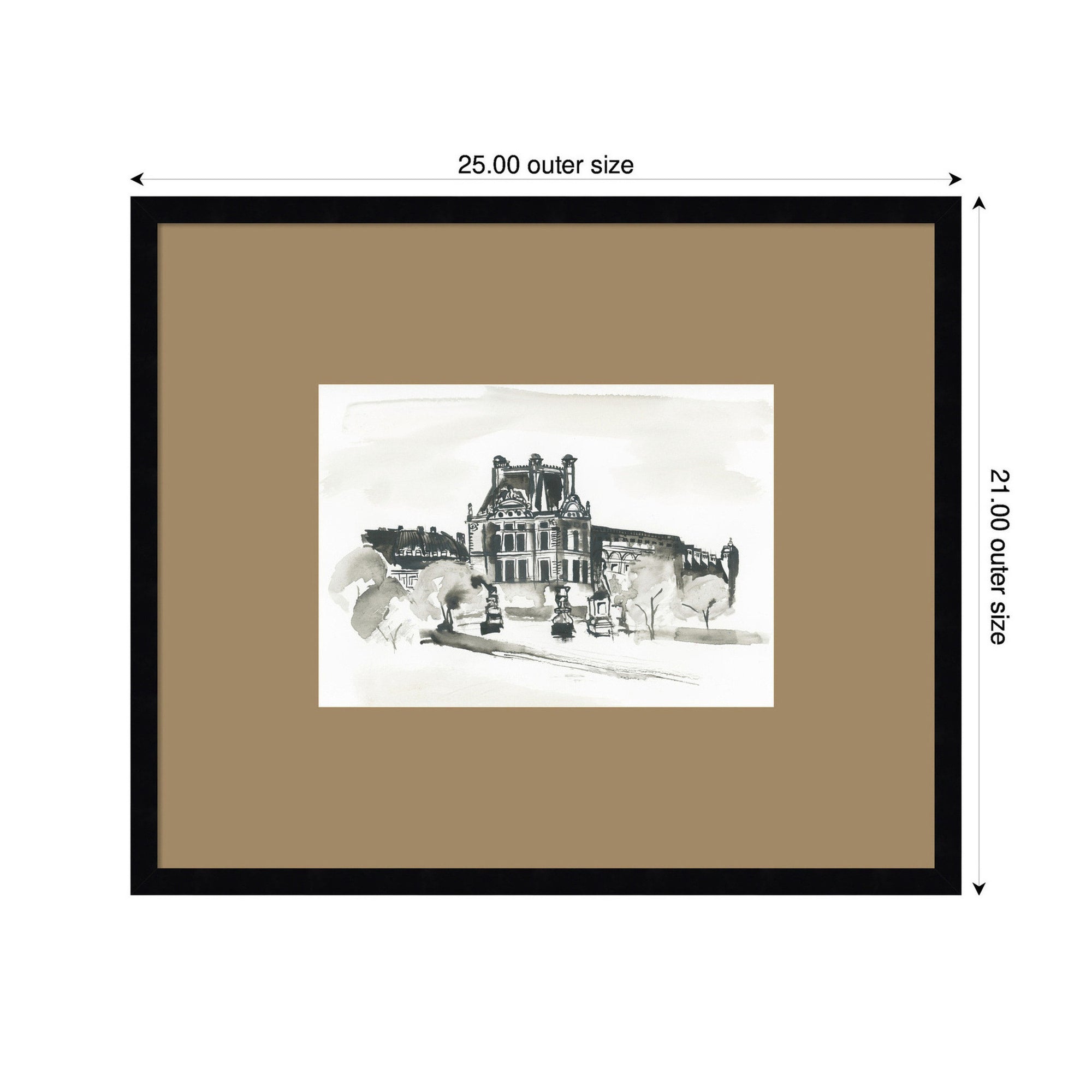 Postcard Paris by Teju Reval Framed Wall Art Print Matted