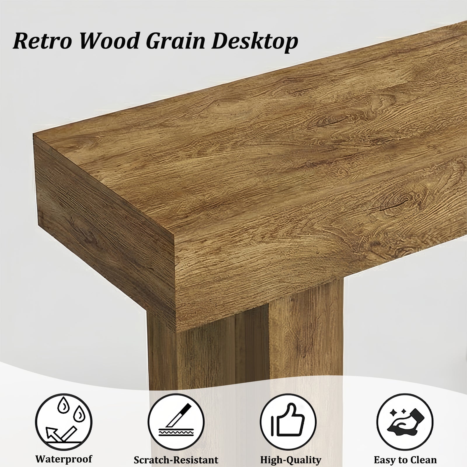 63" Long Console Table, Farmhouse Entryway Table with Storage