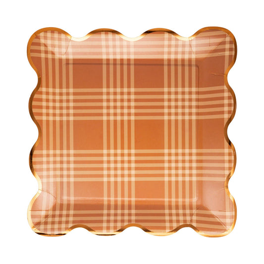 Plaid Paper Plate