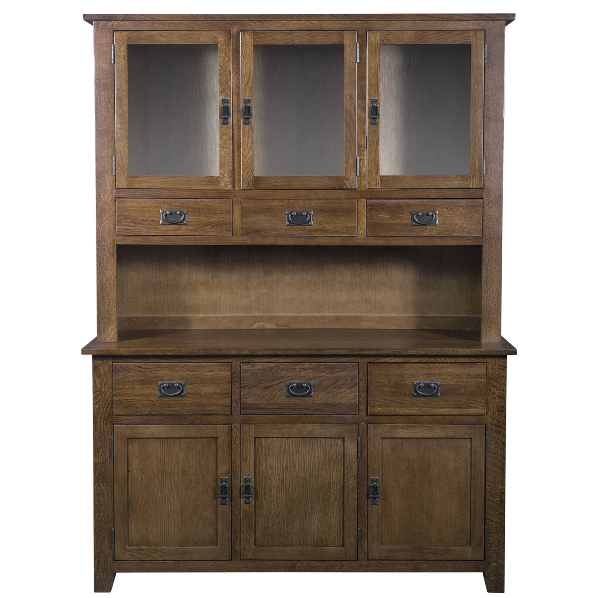 Mission 6 Door & 6 Drawer China Cabinet - Walnut - 59"