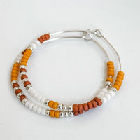 Fall Edition - Beaded Hoop Earrings - Hypoallergenic, Boho