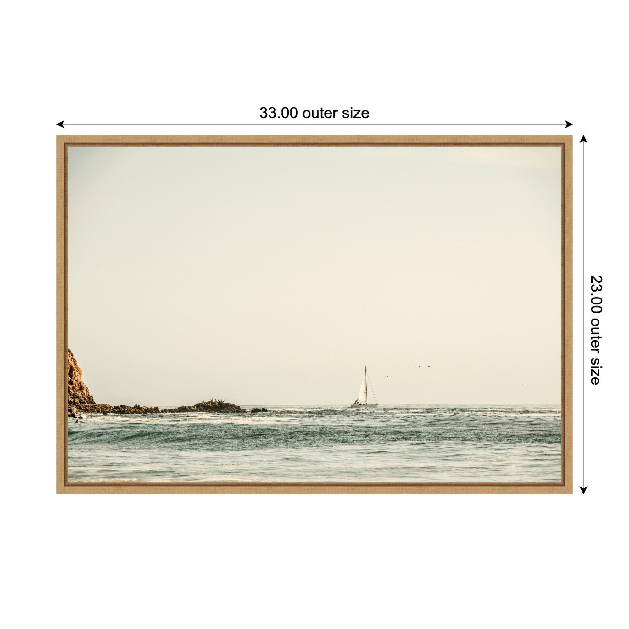 Sylvie Sailing the Pacific Framed Canvas by Alicia Bock