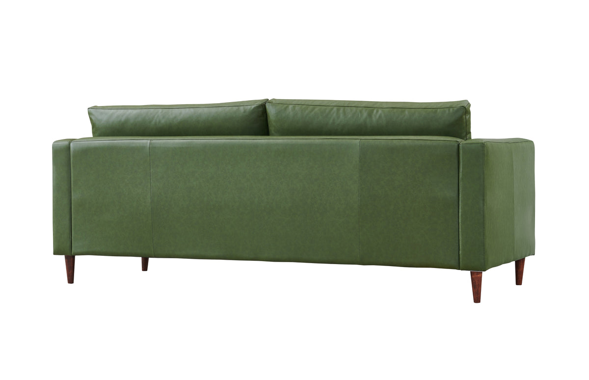Alessandra Modern Contemporary Eco Leather Sofa - Green