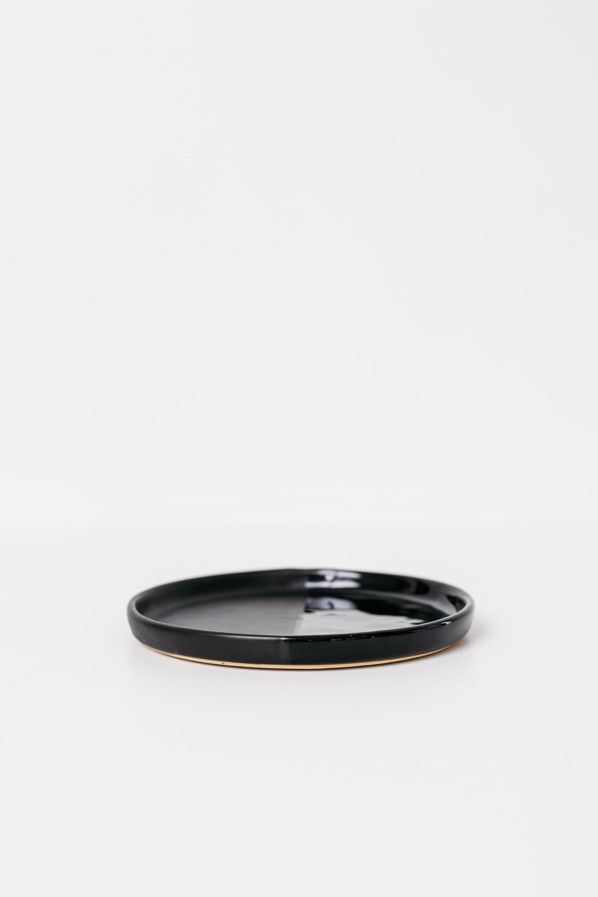 Sable Appetizer Plate - Matte Black/Glossy Black - Set of 6