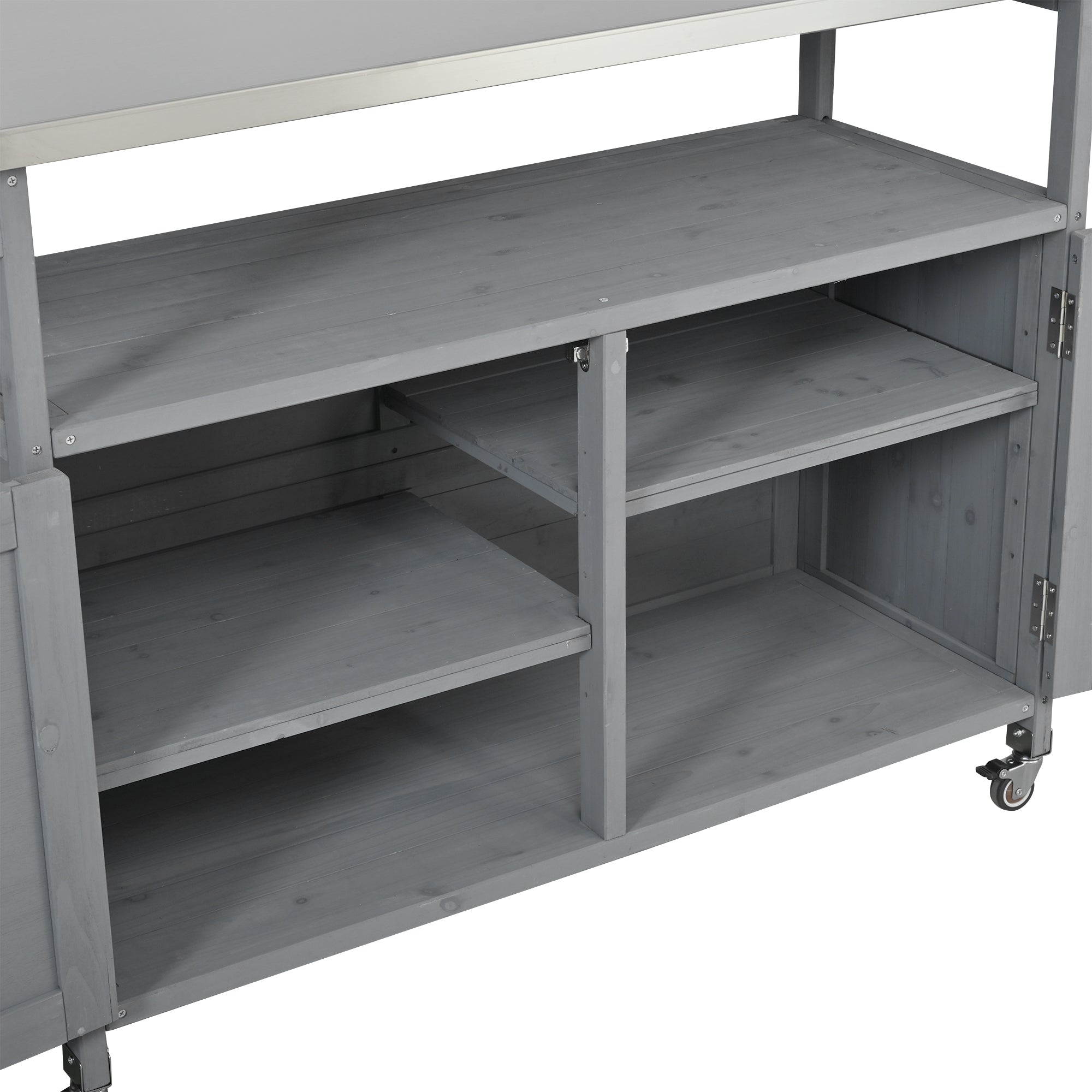 Foldable Outdoor Kitchen Island Patio Mobile Kitchen Cart