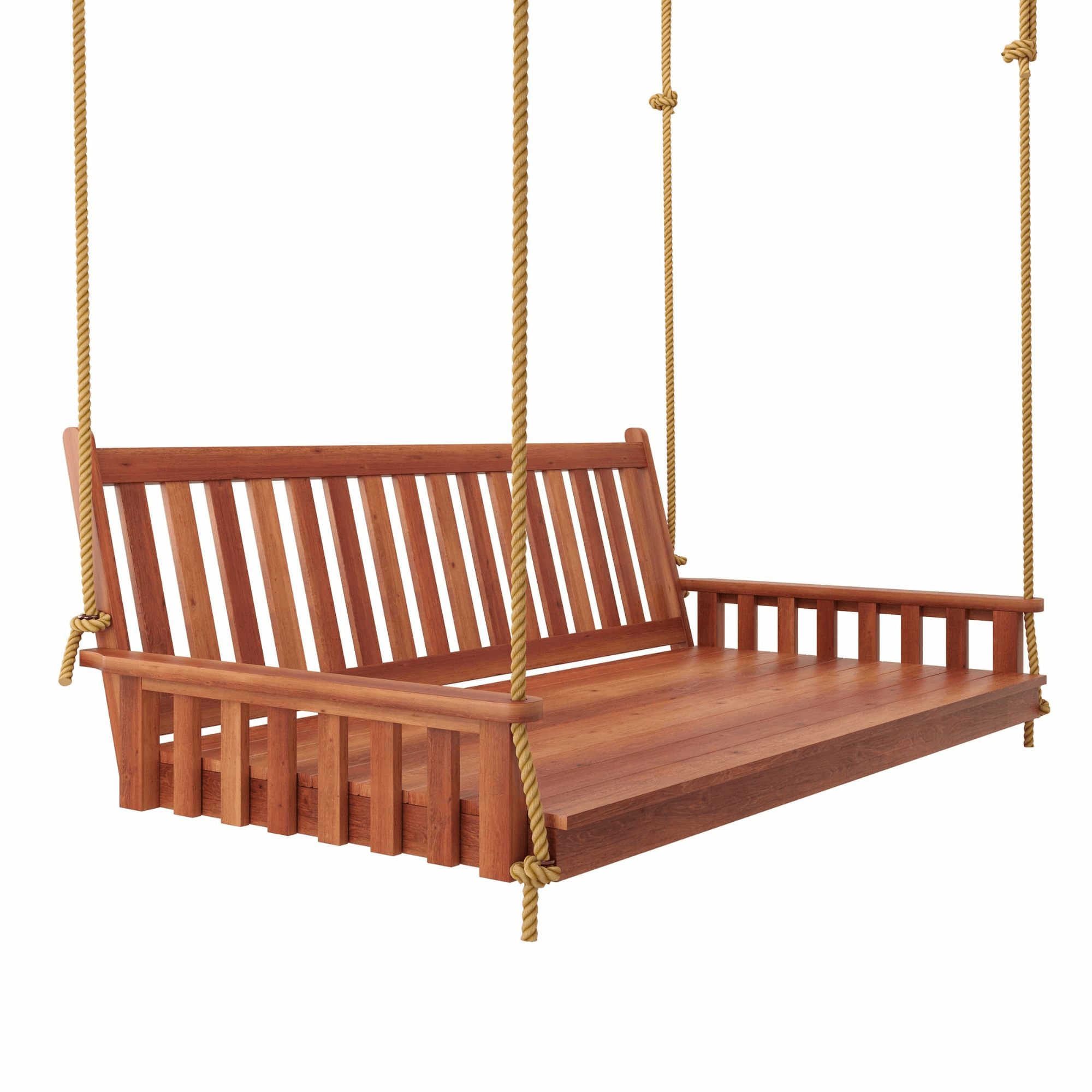 Keystone Amish Co. 5 Foot Franklin Red Cedar Swing Bed, Cedar Stain