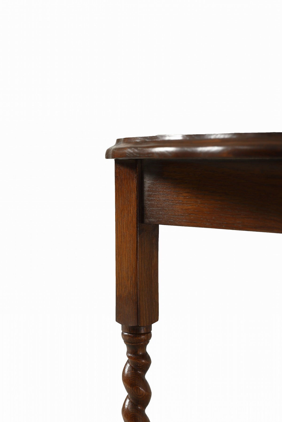 Mission Oak End Table With Barley Twist Legs
