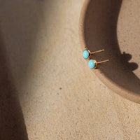 Turquoise Studs: 14k Gold Fill