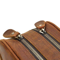 Genuine Leather Travel Toiletry Bag