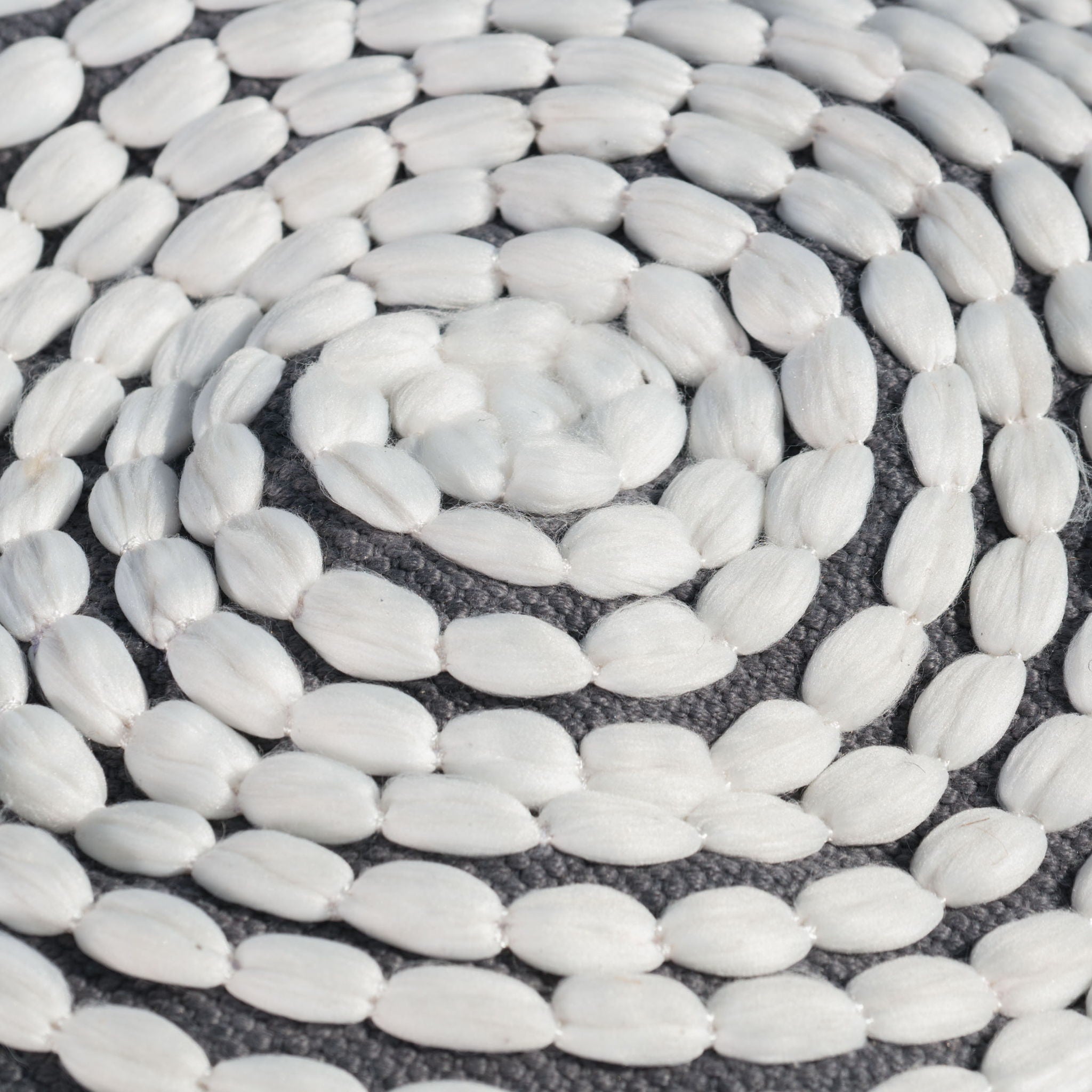 River Handcrafted Cylindrical Pouf in Water Resistant Fabric