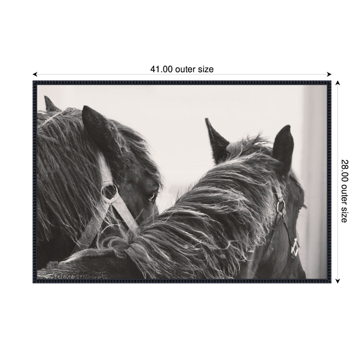Black Horses by Emiko and Mark Franzen F2 Images Framed Canvas Wall Art Print