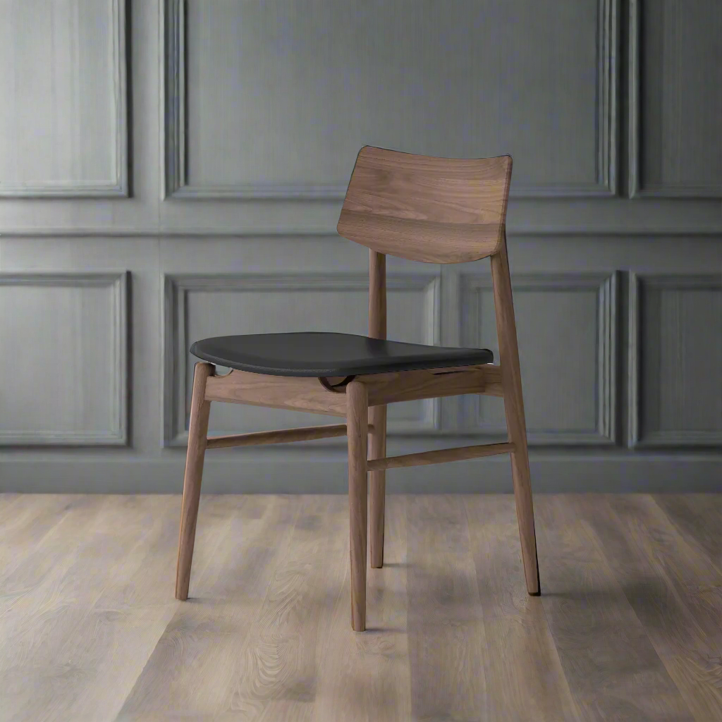 Isabella Mid Century Dining chair - Solid American Black Walnut