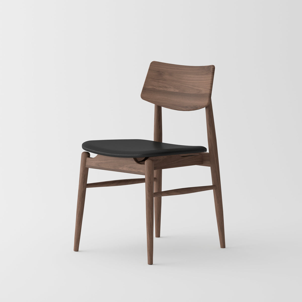 Isabella Mid Century Dining chair - Solid American Black Walnut
