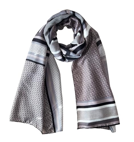 stylesilove Women Stripe Geometric Printed Lightweight Fashion Scarf Large Shawl Scarves Neck Wraps for All Season, 7 Colors