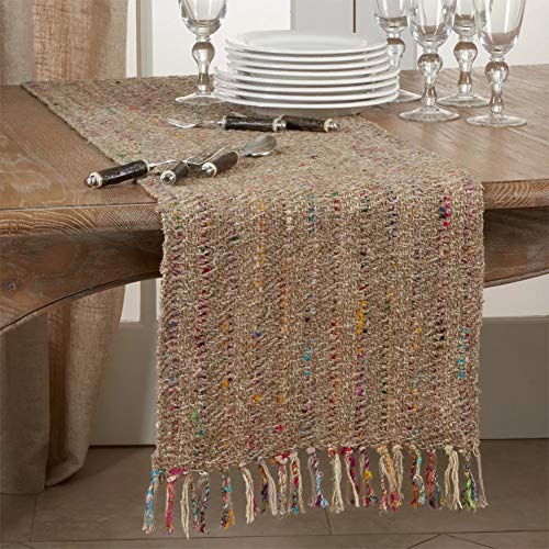 Lush Thin Striped 100% Cotton Table Runner 16 x 72 Inch – Table Cover for Home Décor, Dining Table, Banquets, Holidays and Special Events