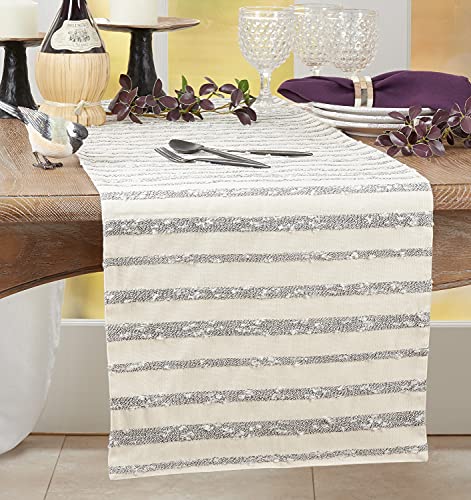 Fennco Styles Striped Textured Decorative Throw Pillow 22" W x 22" L – Black & White Woven Cushion for Home, Couch, Bedroom, Living Room and Office Décor