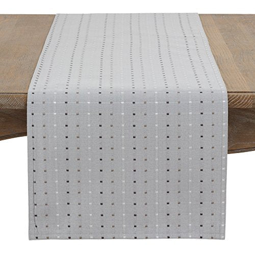 Fennco Styles Modern Stitched Line Table Runner - Stripe Table Cover for Home Décor, Dining Table, Banquet, Family Gathering and Special Occasion