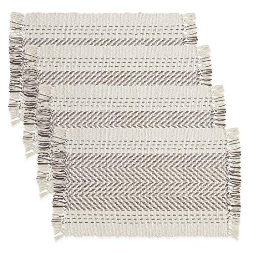 Modern Kantha Stitch Design 100% Cotton Table Runner - Grey Table Cover for Everyday Use, Dining Room Décor, Family Gathering and Special Occasion