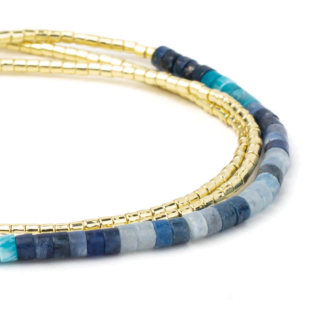 Ombre Stone Wrap - Midnight/Gold