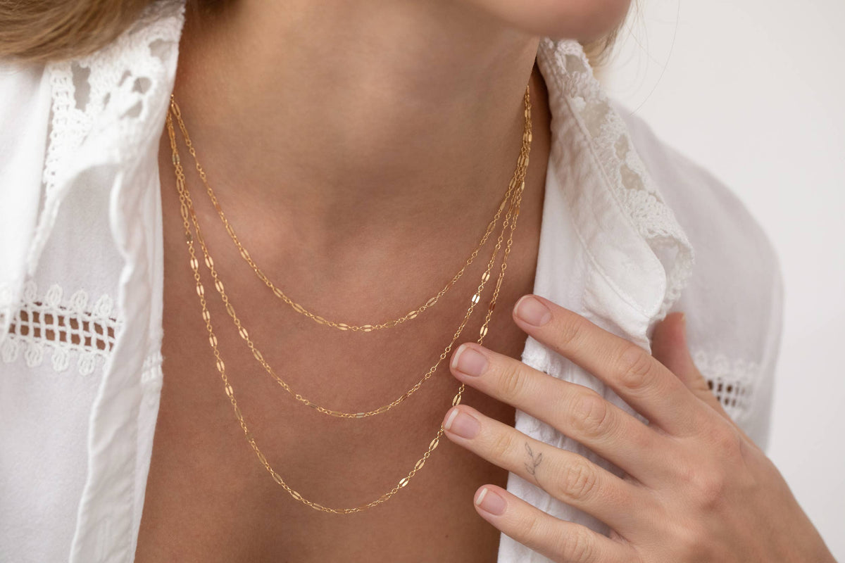 Multi Layered Sparkle Chain Necklace