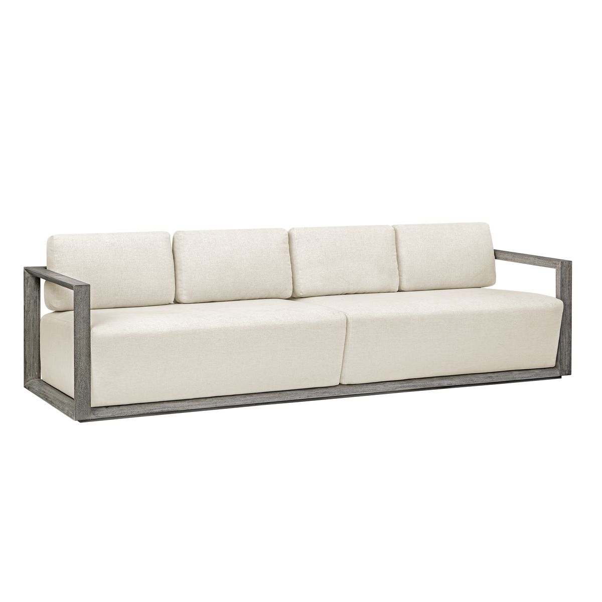 Remsen Outdoor 4-Seat Sofa - Weathered Gray/Oyster