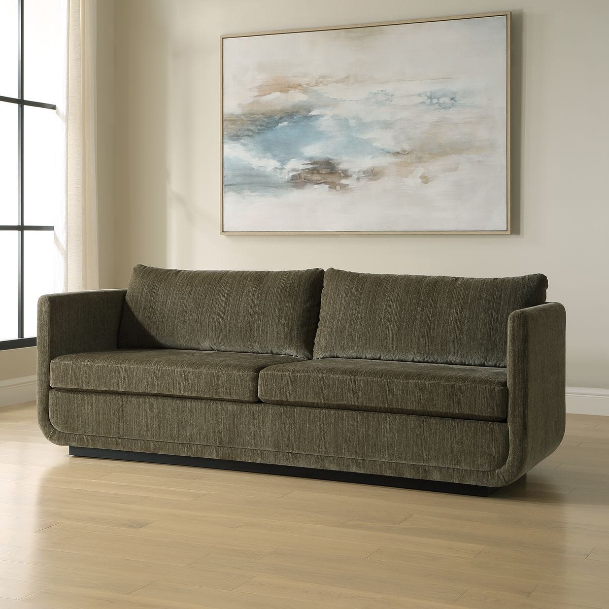 Abound Curved Sofa - Herb