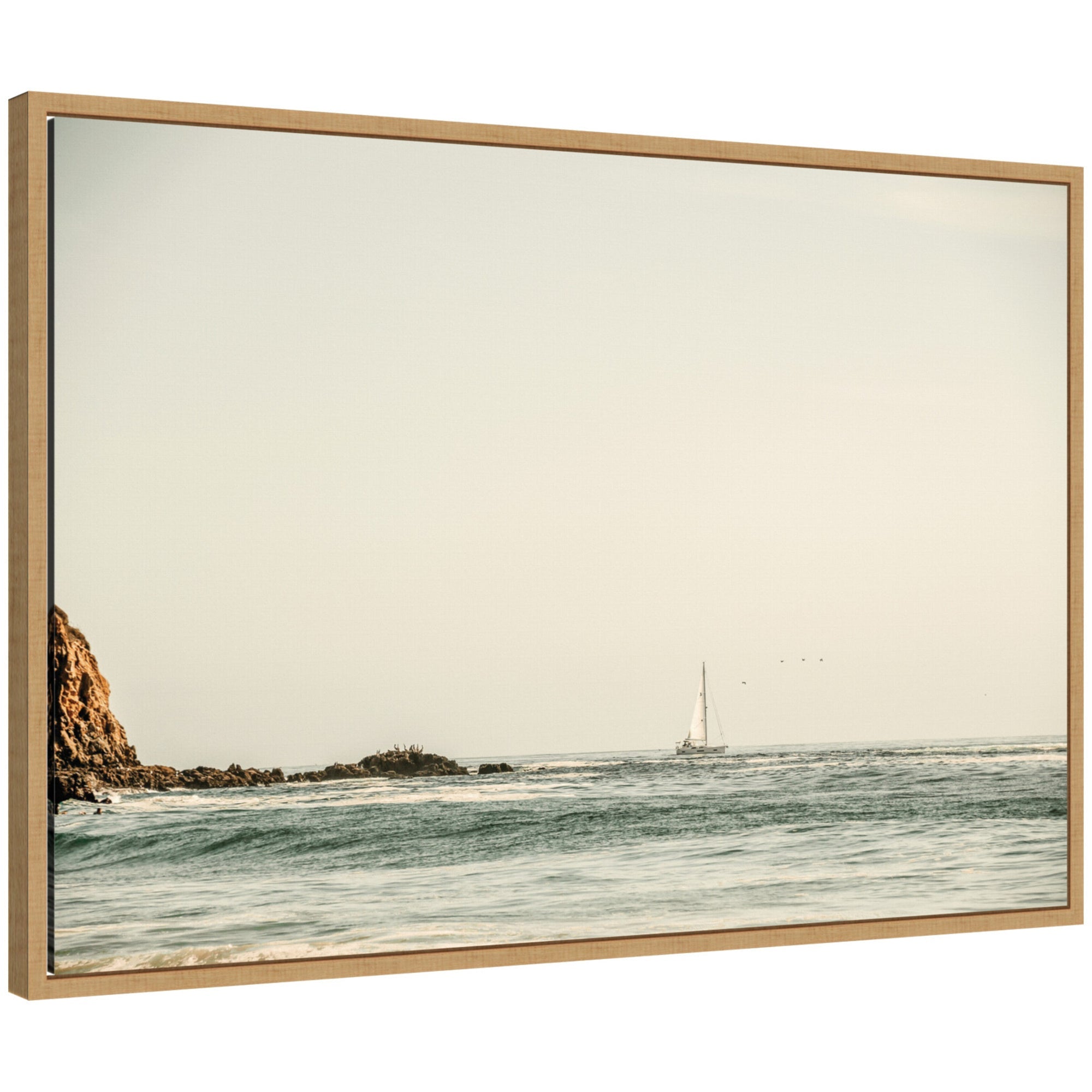 Sylvie Sailing the Pacific Framed Canvas by Alicia Bock