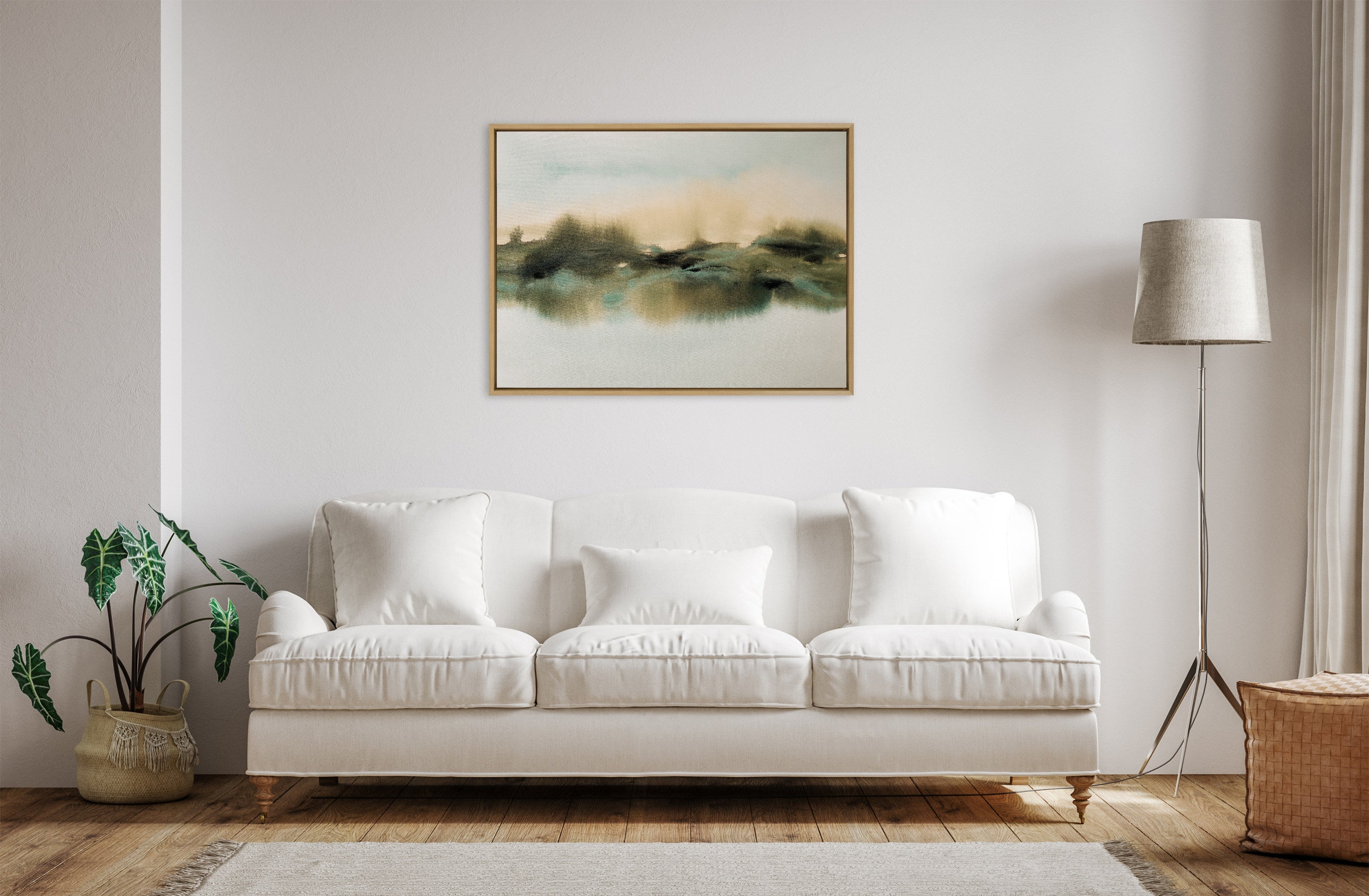 Sylvie Tranquil Meadows Framed Canvas by Amy Lighthall