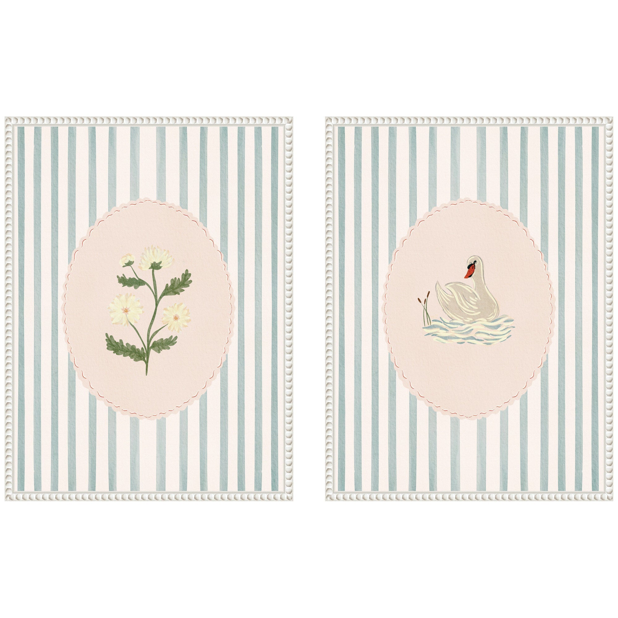 Striped Heritage 2 Piece Framed Canvas Wall Art Set by Nikita Jariwala