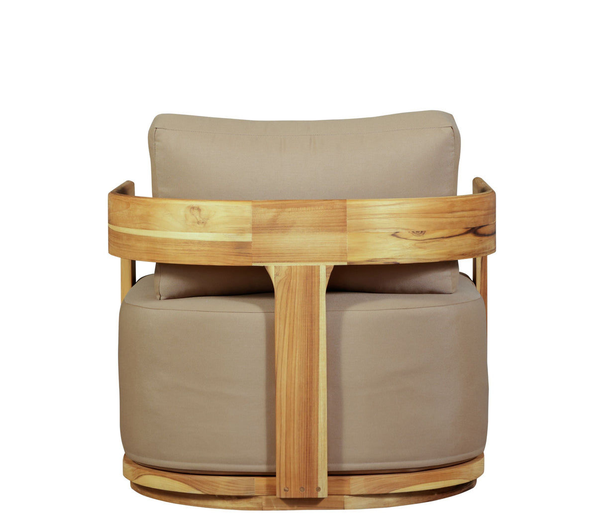 Eclipse Outdoor solid Teak Wood Sofa Set - light brown fabric