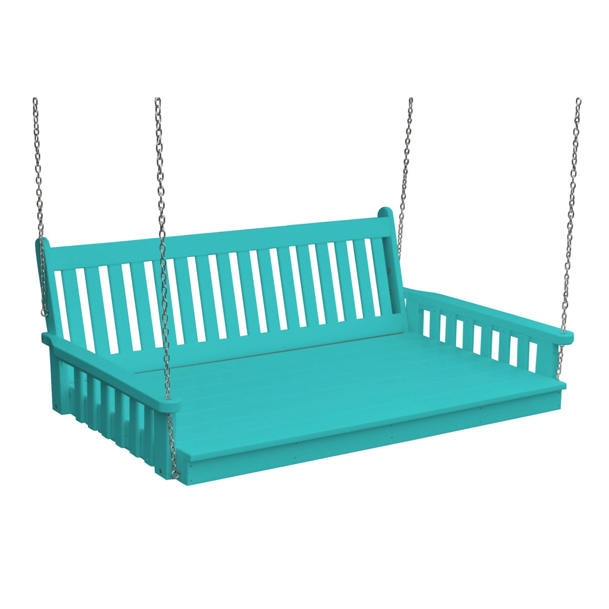 Keystone Amish Co. 6 Foot Franklin Recycled Plastic Swing Bed, Aruba