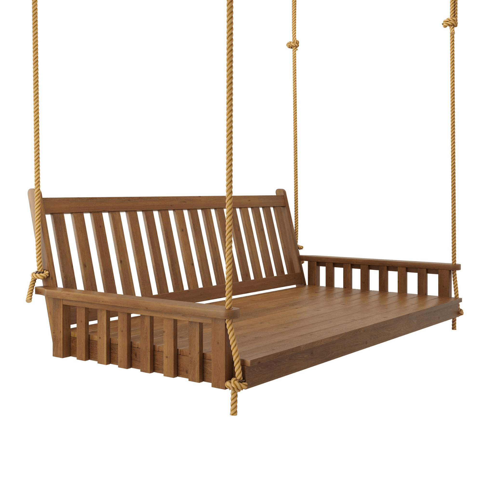 Keystone Amish Co. 4 Foot Franklin Red Cedar Swing Bed, Mushroom Stain