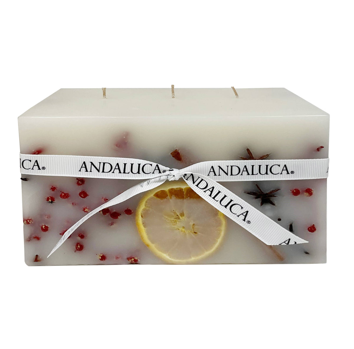 Holiday Memories 3 Wick Brick Botanical Candle
