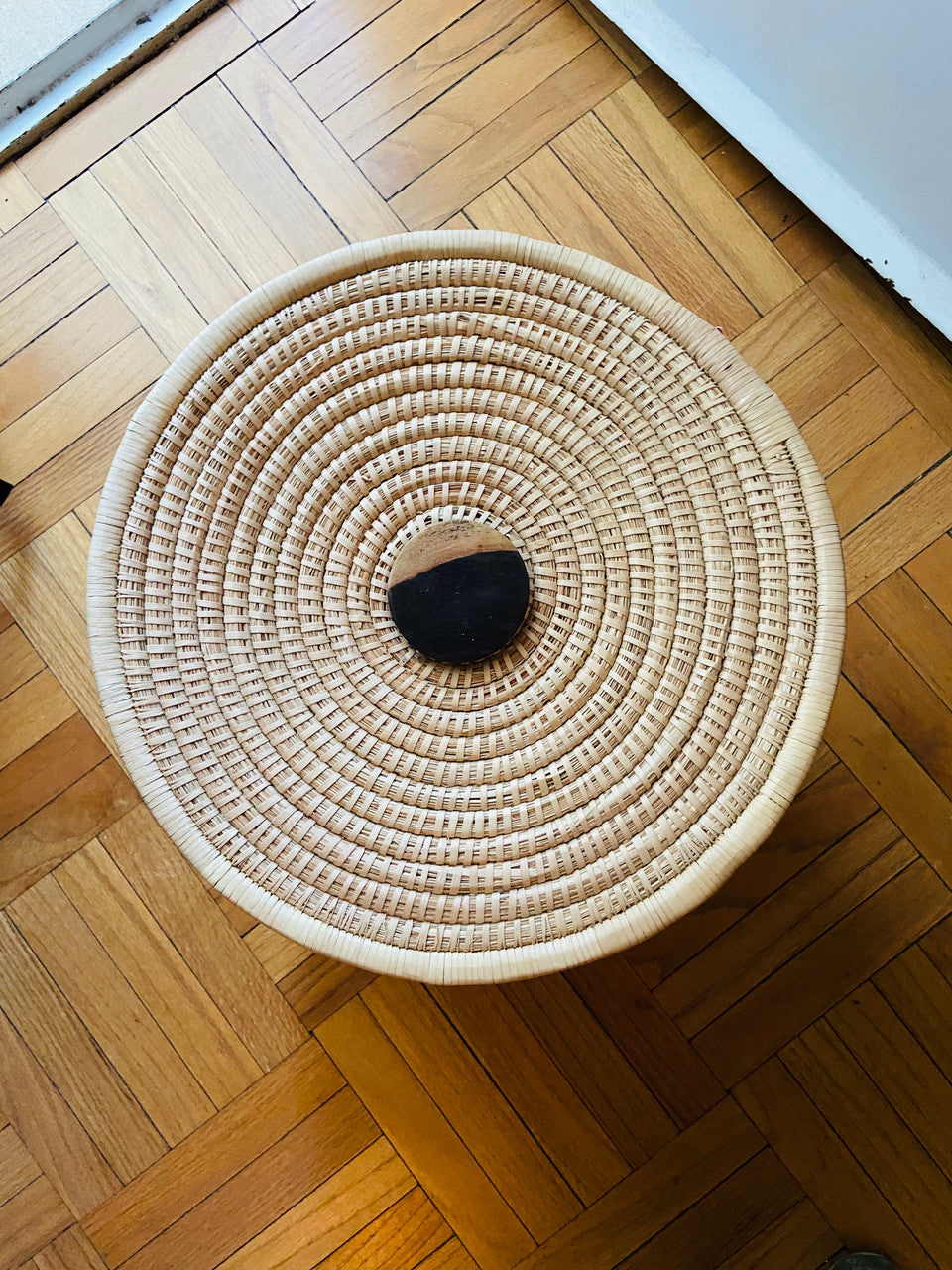 Malawi Basket with Wooden Handle - Small